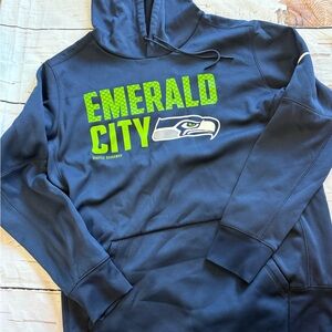 Nike Blue and Green Hoodie